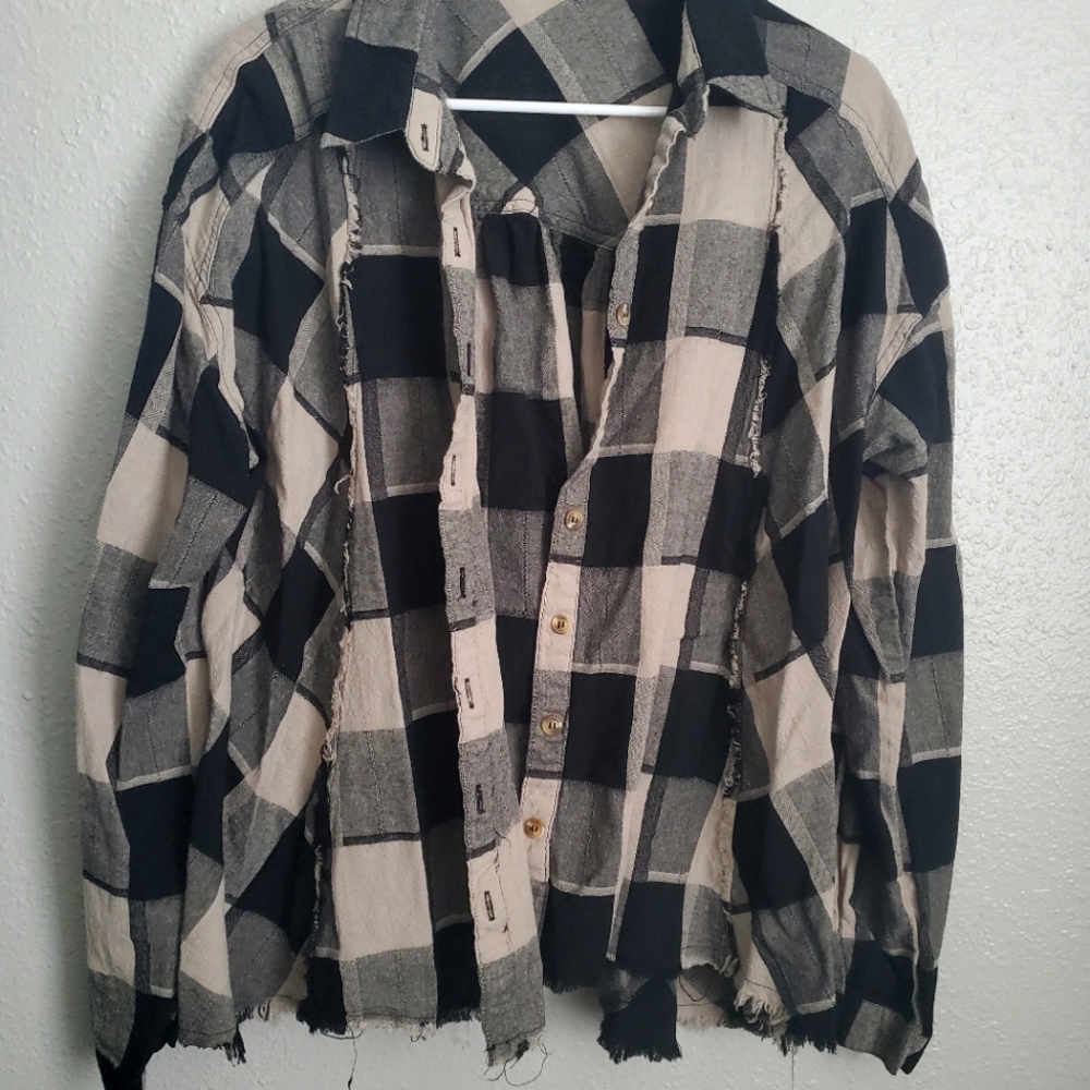 Flared Flannel Top